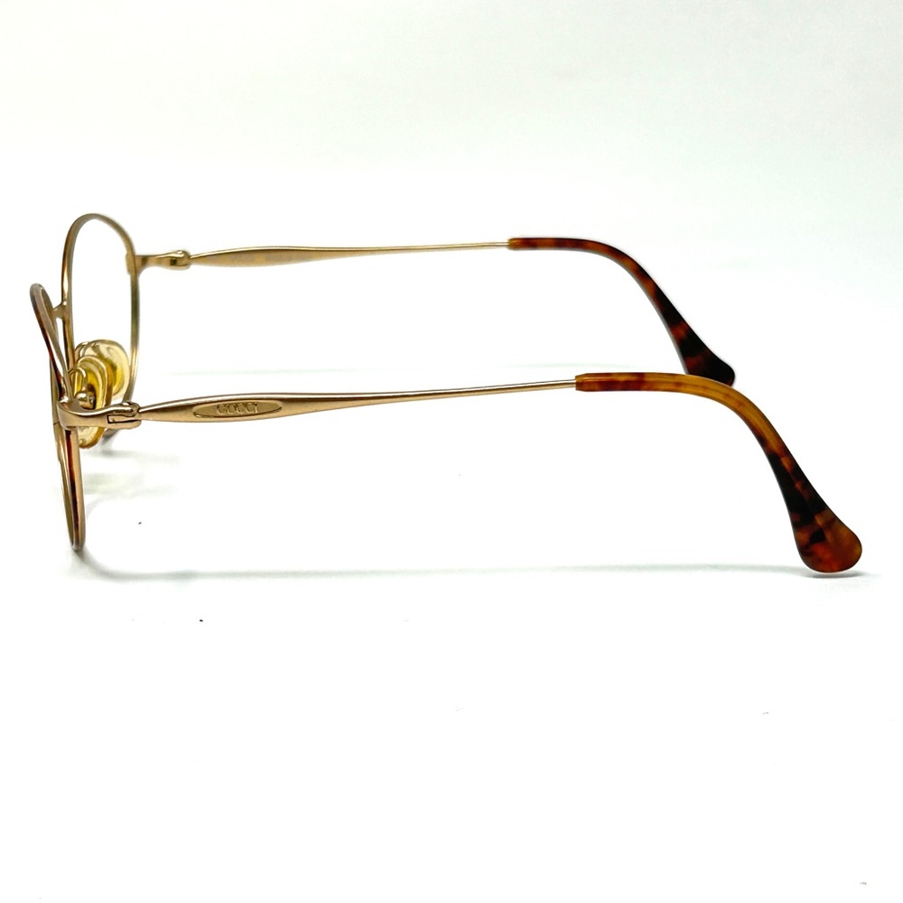 Vintage GUCCI GG2293 DR4 55 [] 18 135 tortoise Gold Eyeglassses Frame Only Italy - Picture 10 of 16